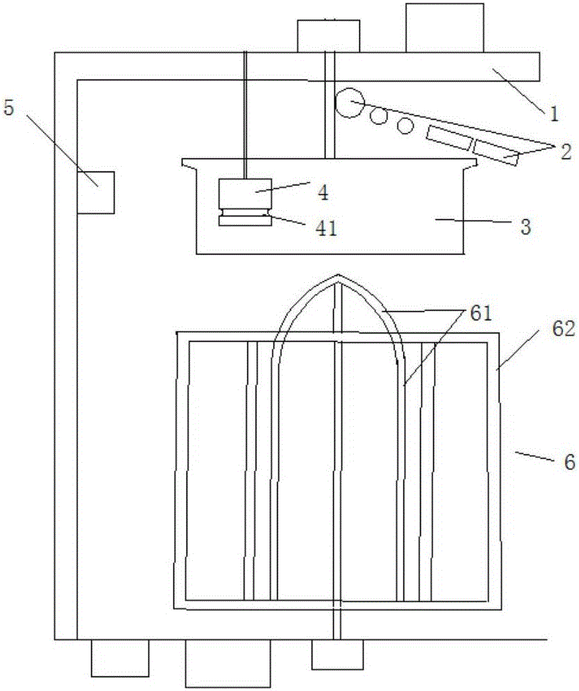 Inverted take-up device and inverted take-up method