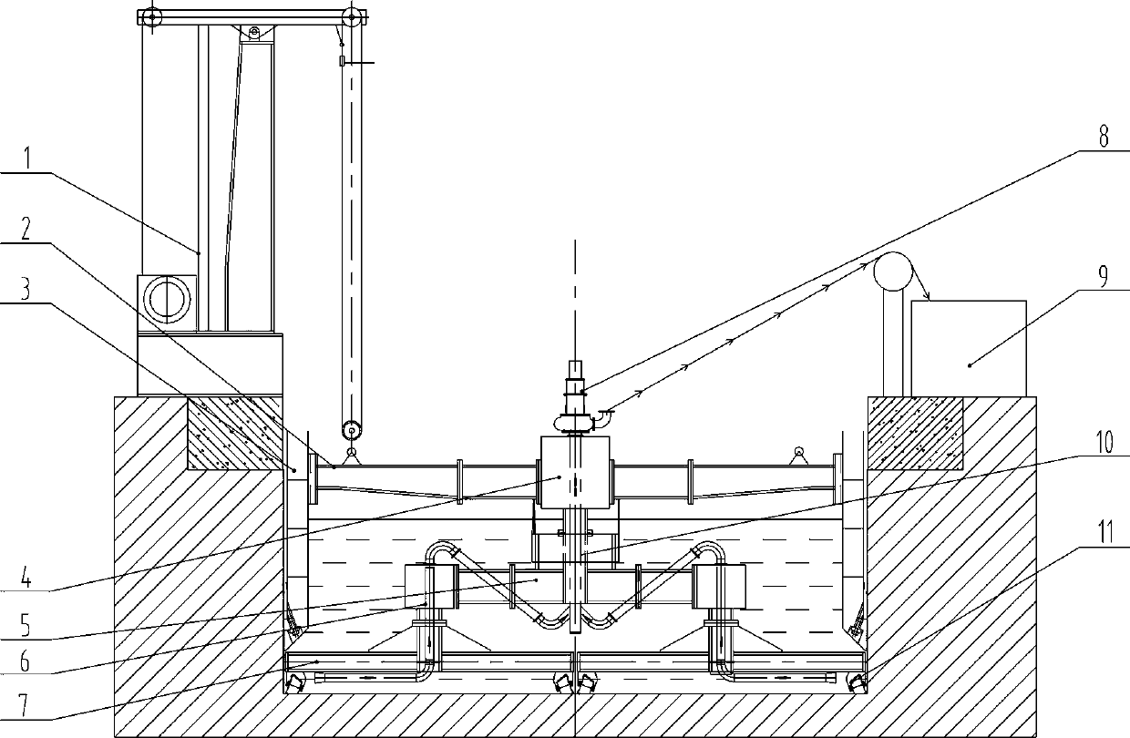 Oscillating shaft heading machine by sinking method