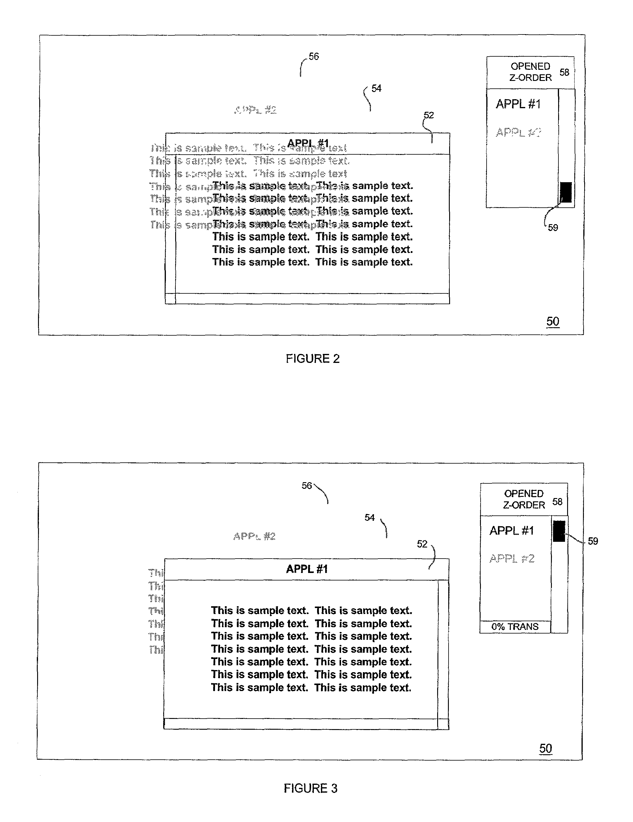 Selectively adjusting transparency of windows within a user interface using a flashlight tool