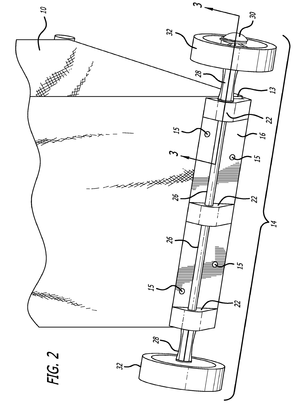 Wheel axle assembly