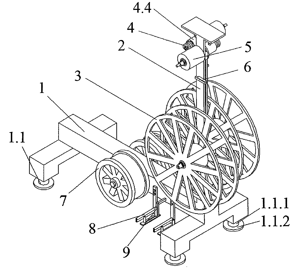 Winding device of lead frame electroplating production line