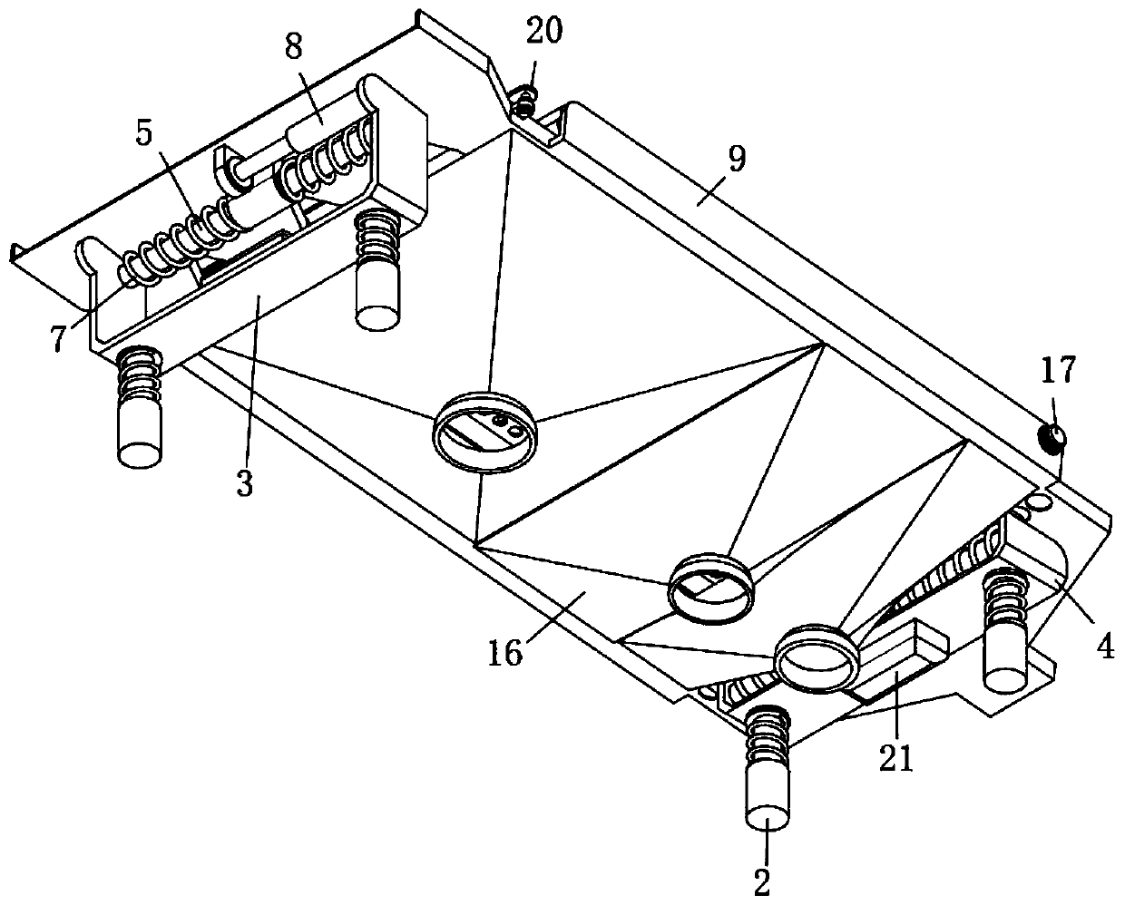 Screening device used for finished nut product