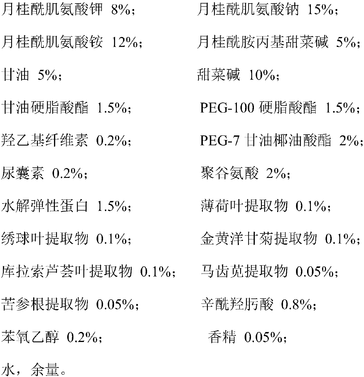 Amino acid cleansing cream and method for preparing same