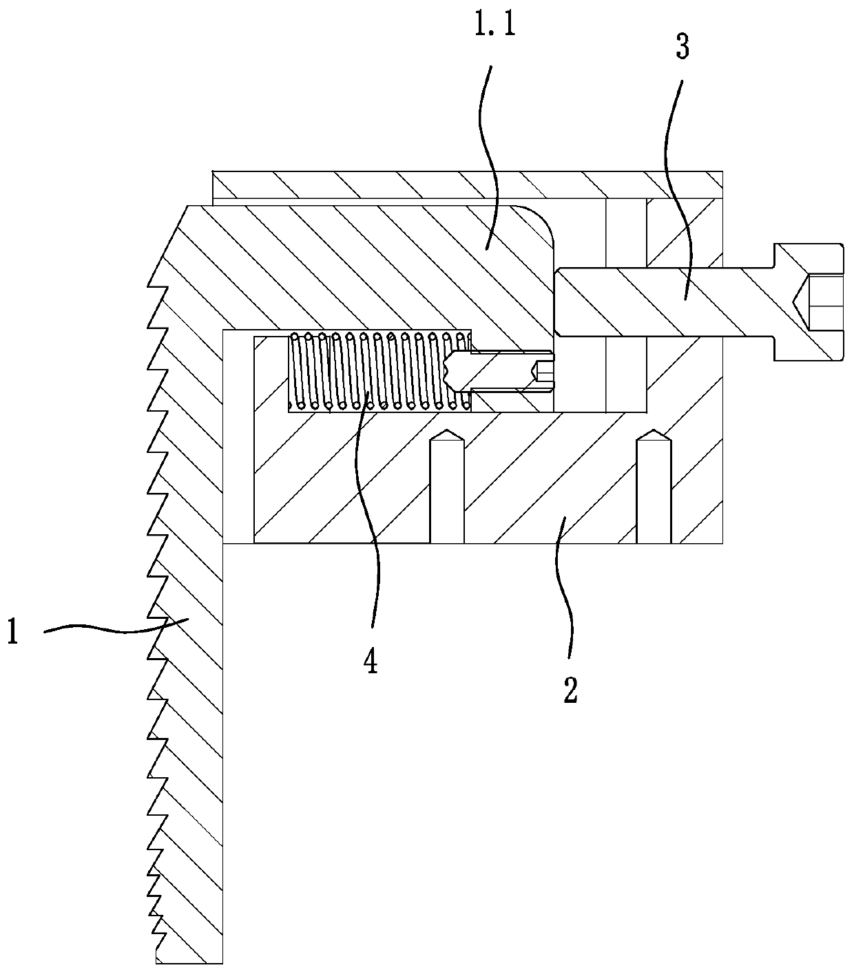 Clamping parts for easy piece-by-piece extraction from the rack