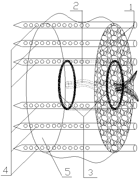 Tunnel water gushing treatment structure and construction method thereof