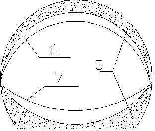 Tunnel water gushing treatment structure and construction method thereof