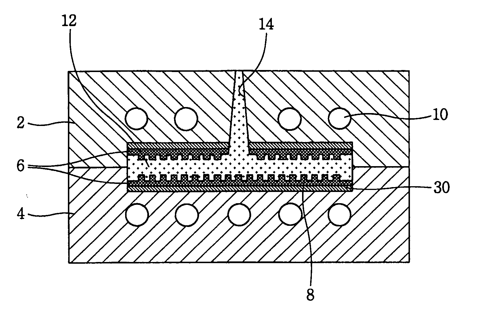 Molding system for molding micro pattern structure having micro heating heating element and method for fabricating mold insert for molding micro pattern structure used therein