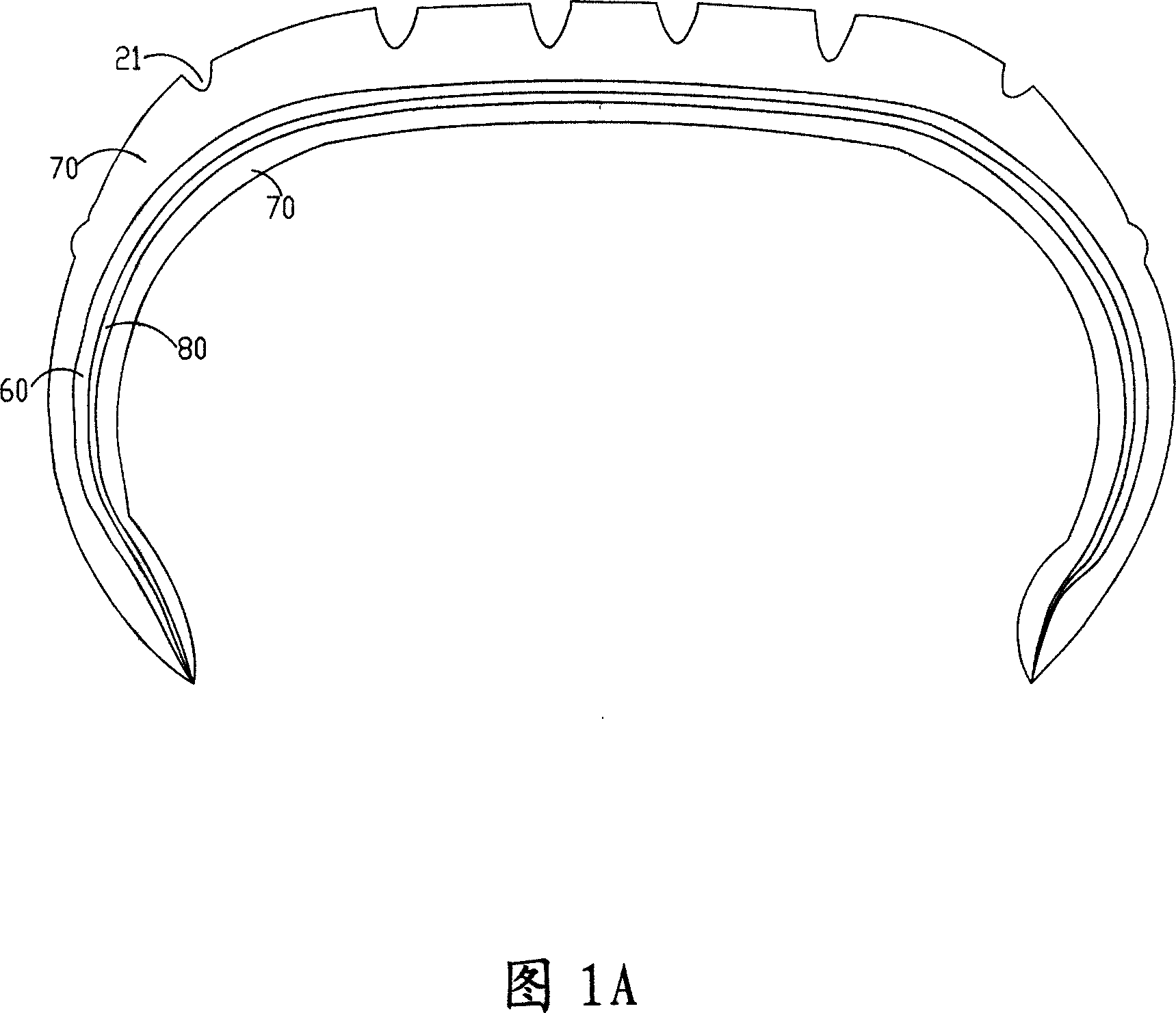 Wheel tyre having abrasiveness caution