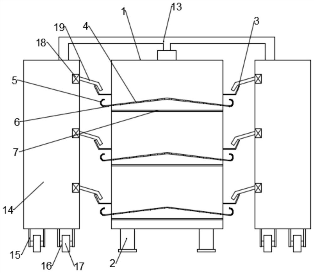 Excrement cleaning device for natural mating cage chicken house