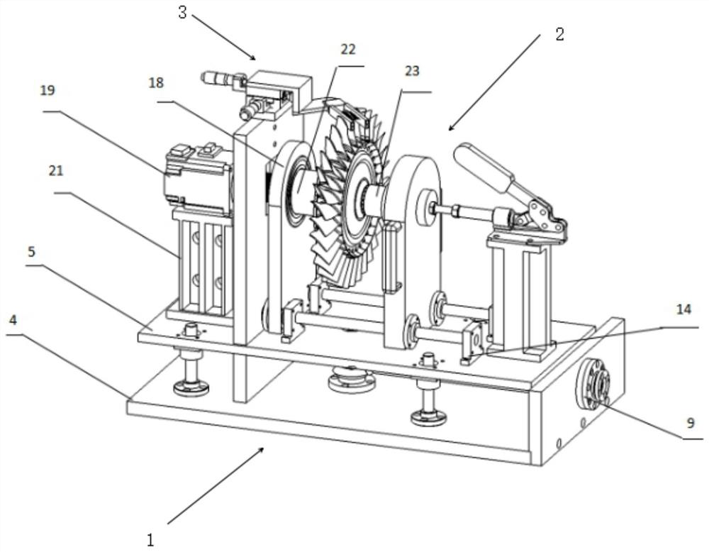 Aero-engine blisk-blade welding repair clamping device