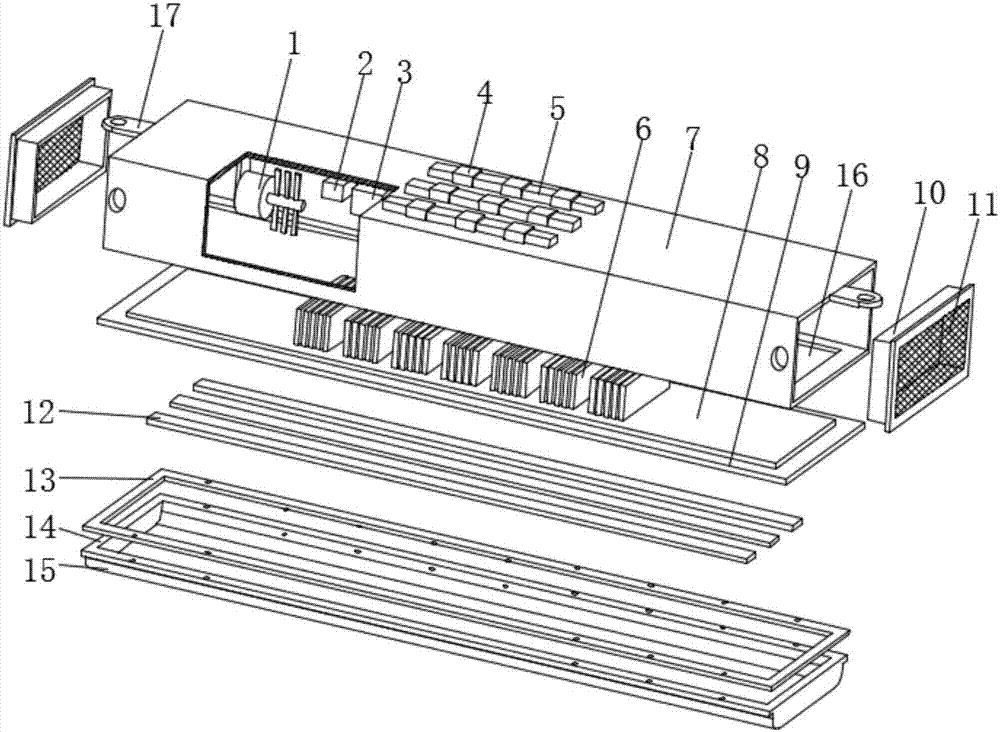 Radiating method for LED with high overall structural strength