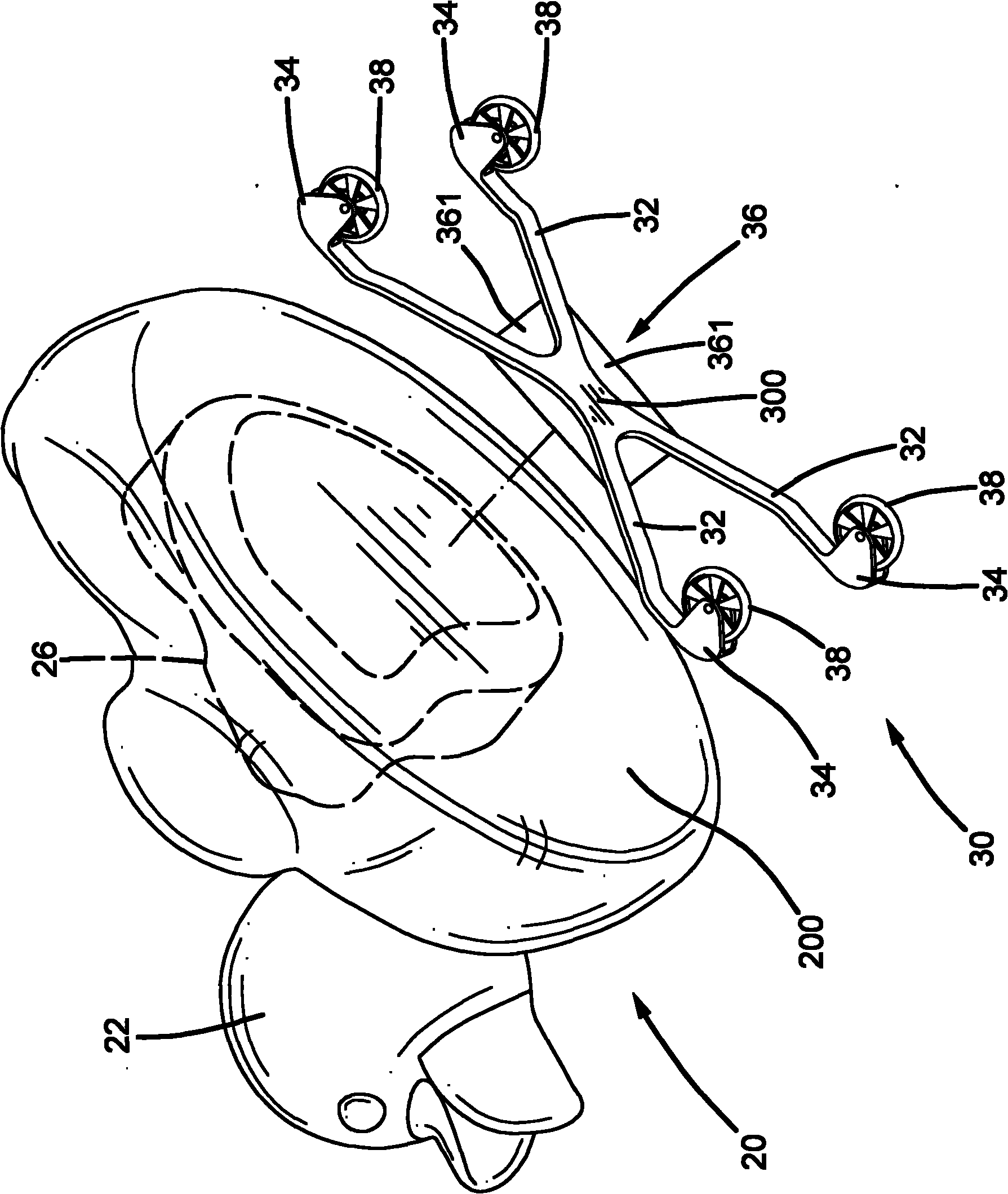 Inflatable toy with wheel