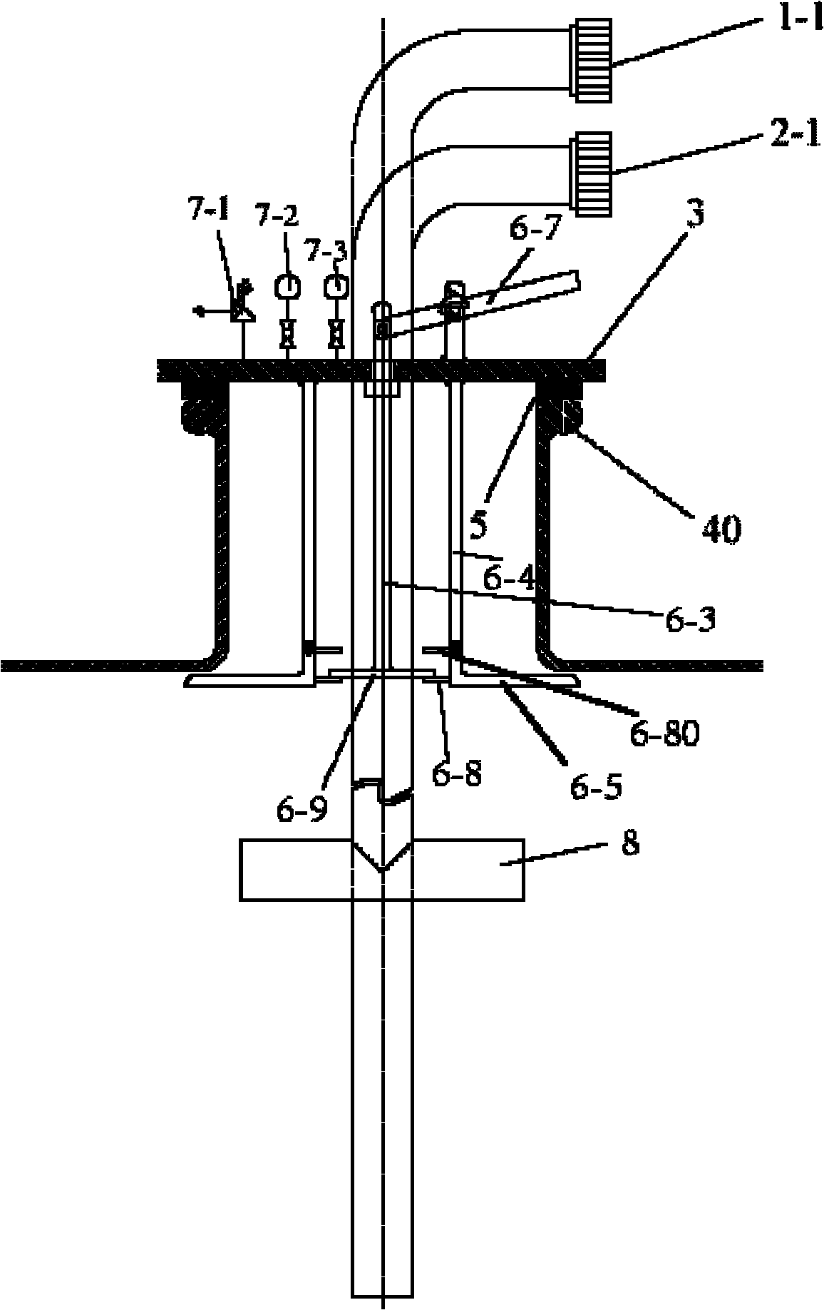 Locking device for positive-pressure washing equipment of tank