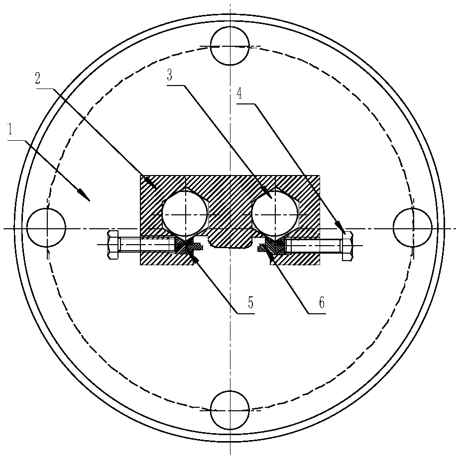 Clamping device of stator blade