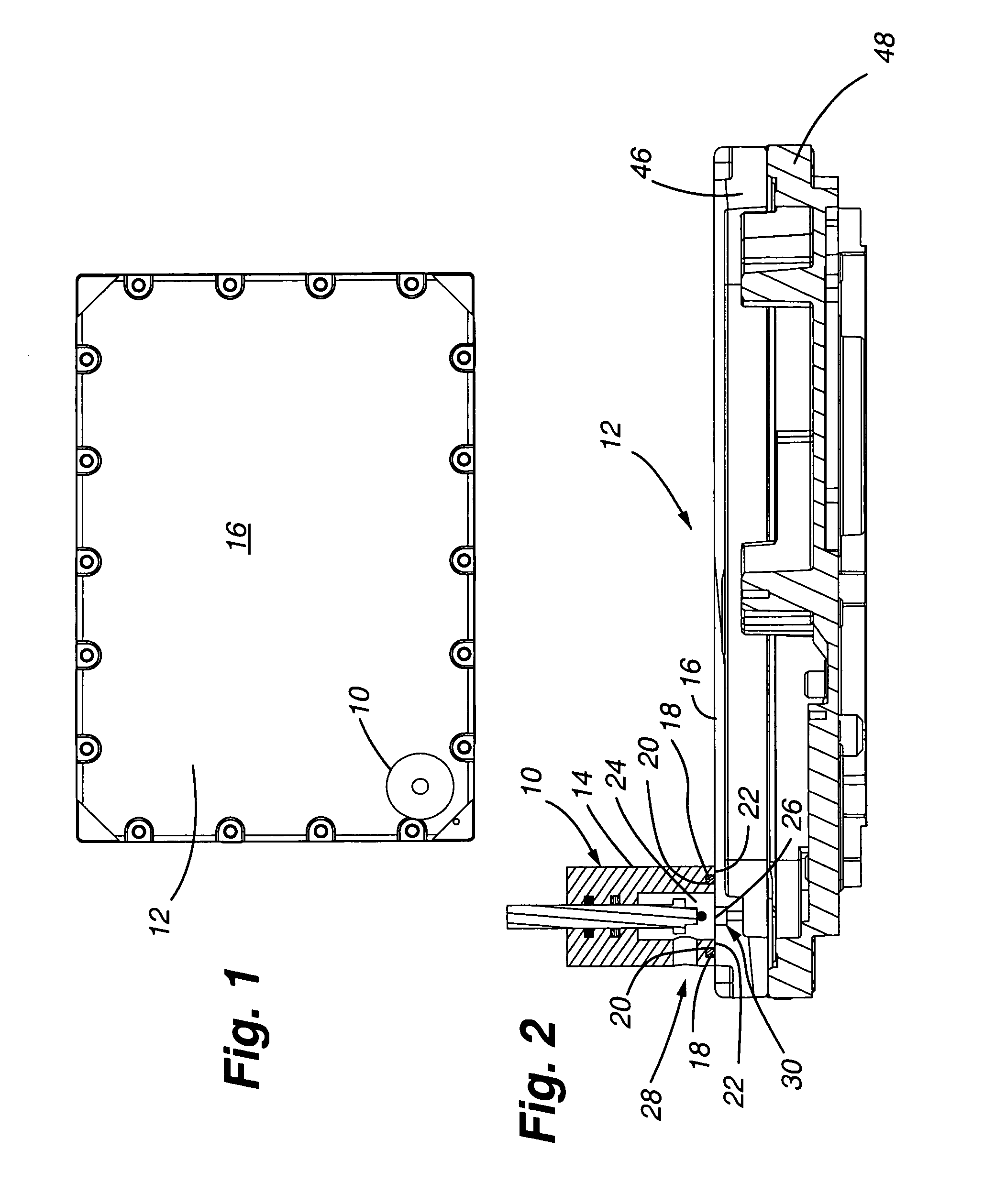 Fill valve with a press-fit member for a sealed housing