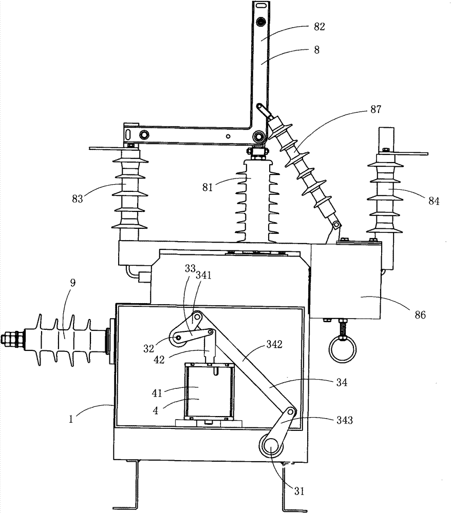 Permanent magnet high-voltage vacuum circuit breaker