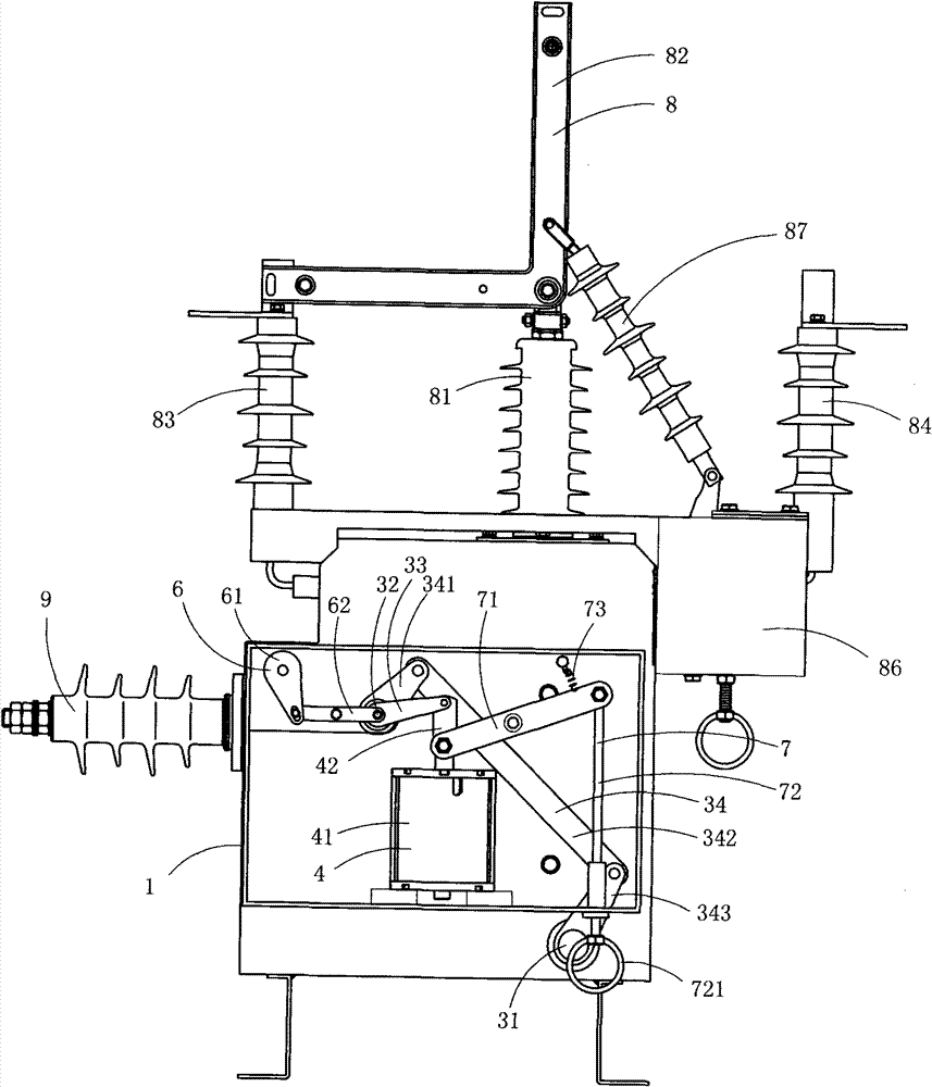 Permanent magnet high-voltage vacuum circuit breaker