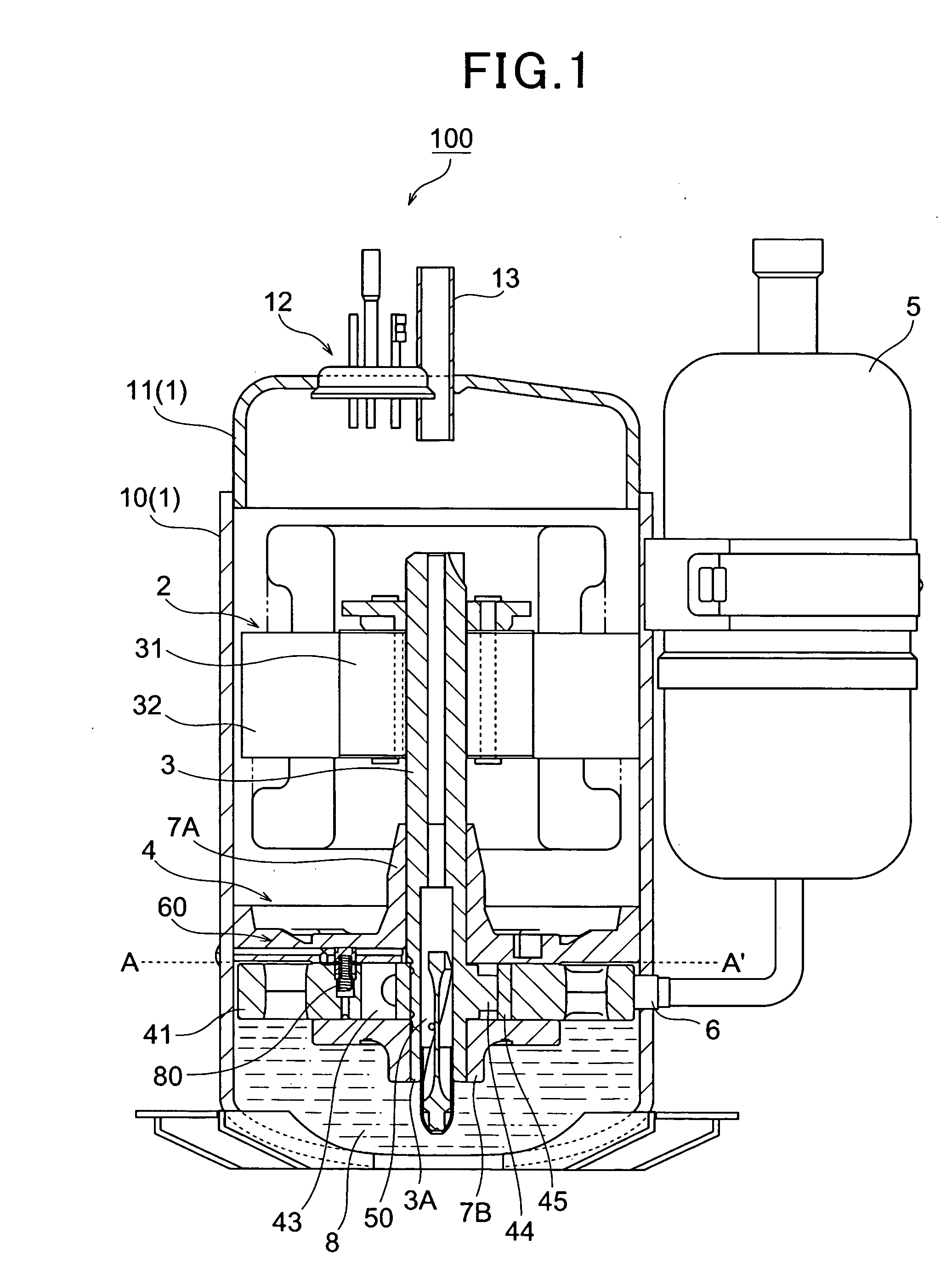 Hermetically sealed compressor