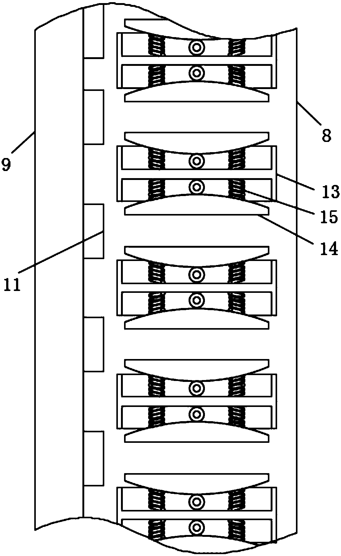 Automatic assembling device of flat copper wheel for plastic-steel door and window