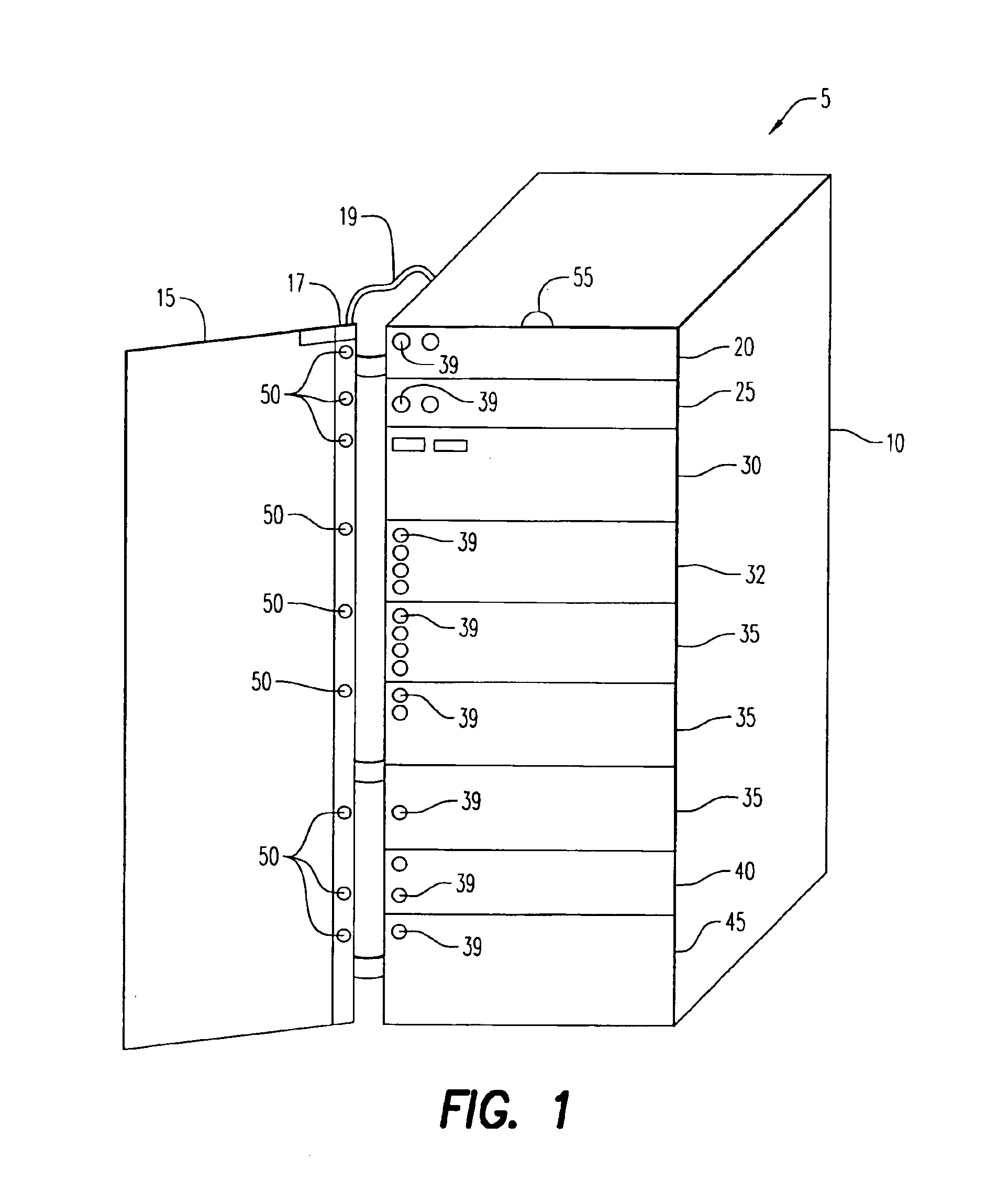 Computer-server rack enclosure fault light diagnostic system