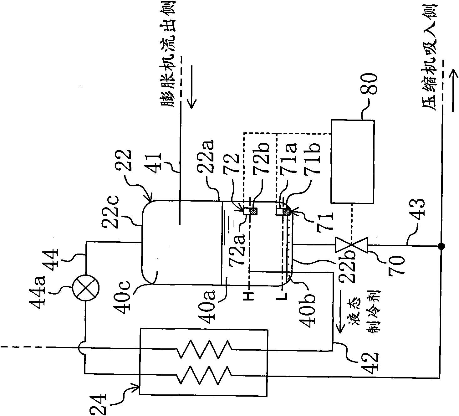 Refrigerating device