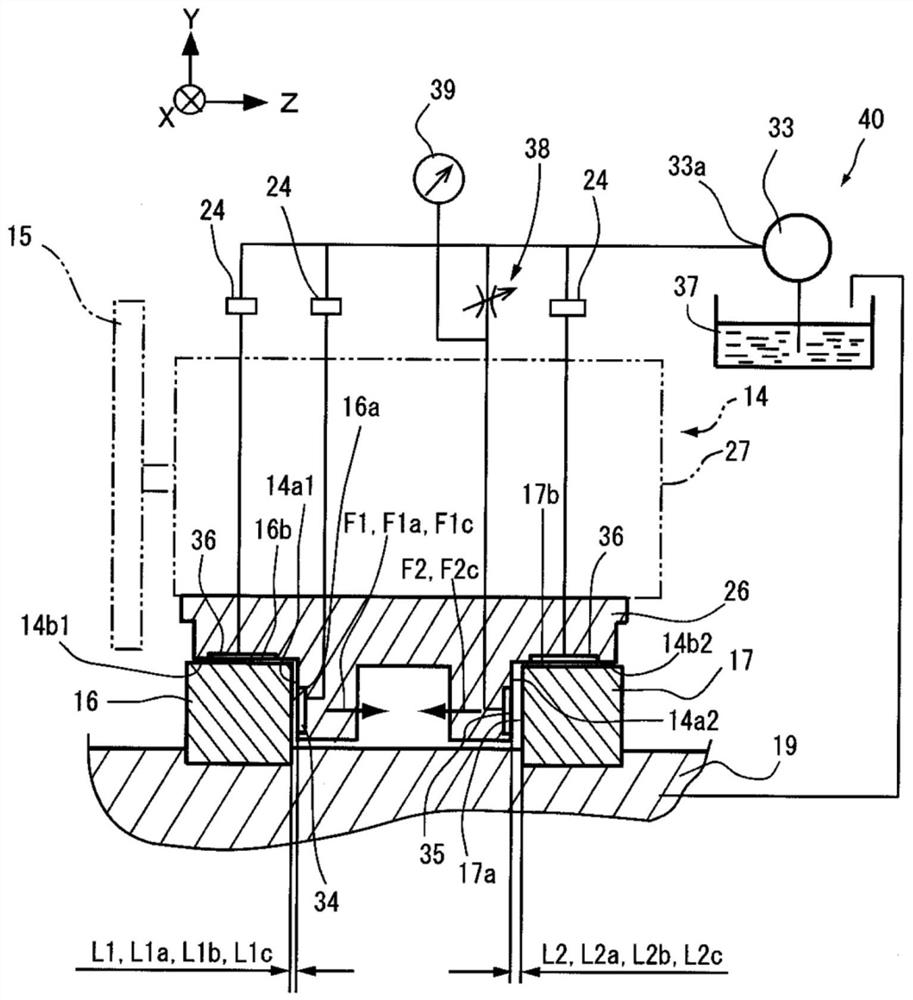 Hydrostatic sliding guide device and machine tool equipped with hydrostatic sliding guide device