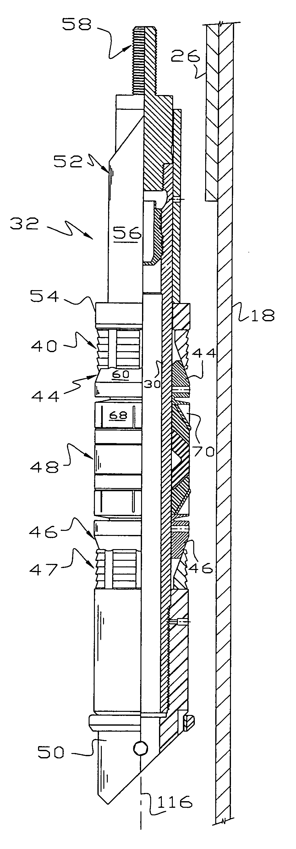 Settable well tool and slips