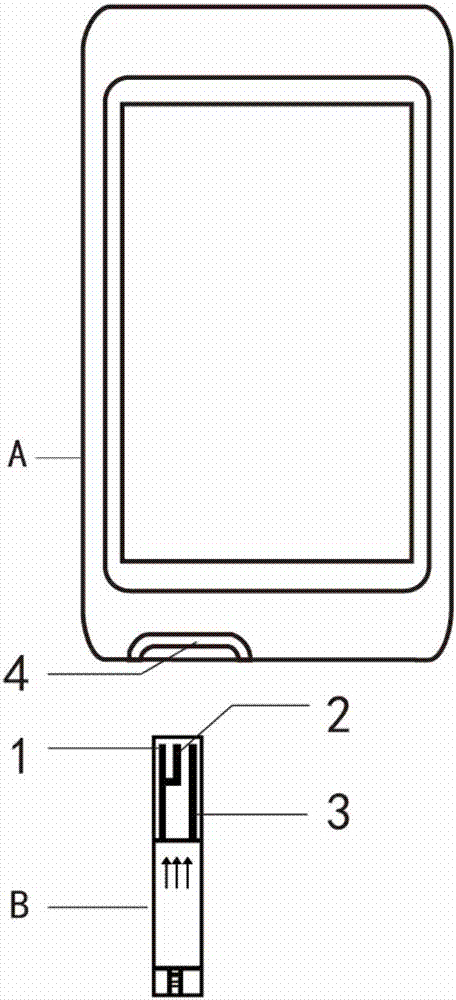 Intelligent glucometer automatically started by inserting test strip