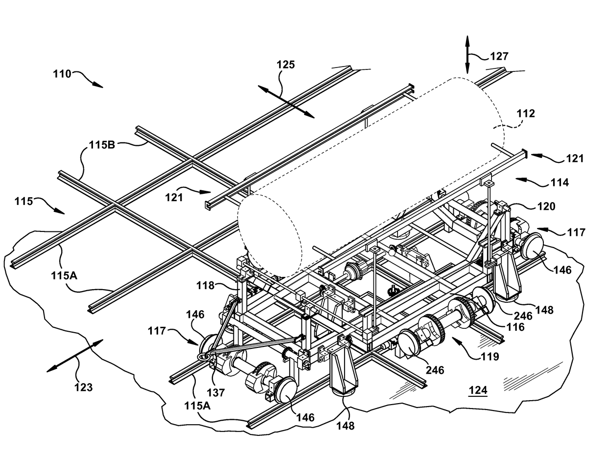 Load transport and restraining devices and methods for restraining loads