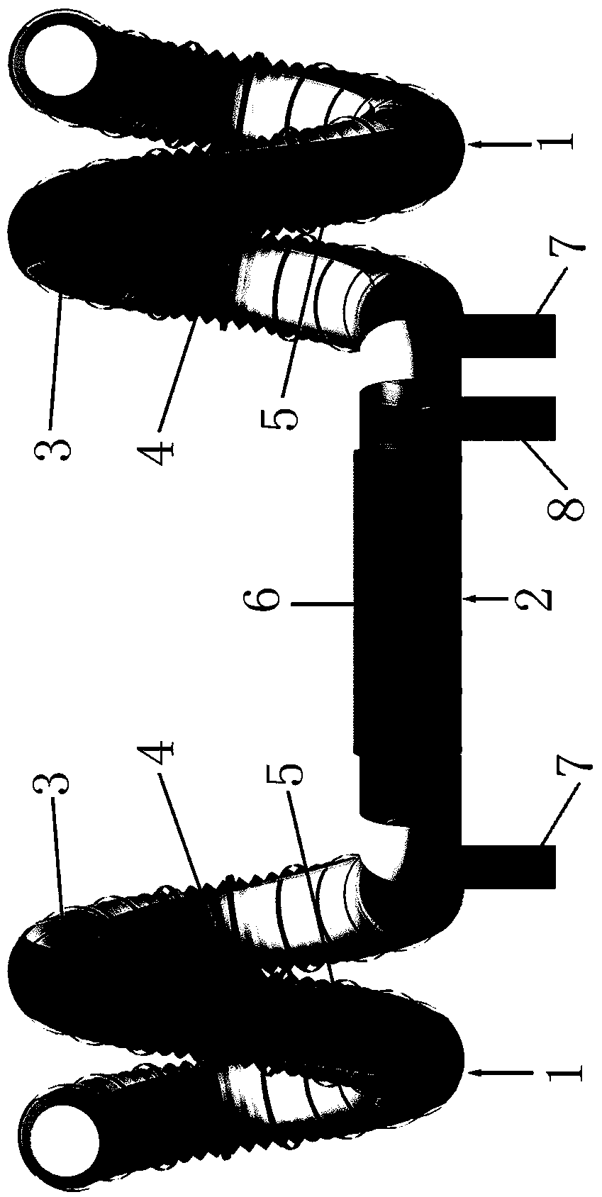 Imitation snake soft-bodied rod-climbing robot and application thereof