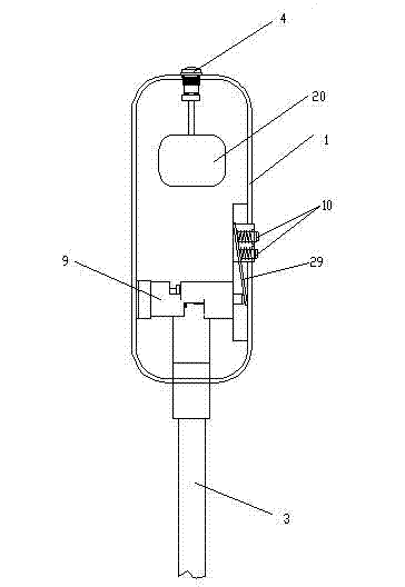 Air pressure-type flushing water tank