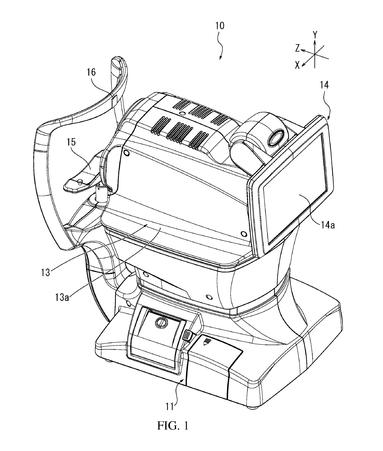 Optometry apparatus and method for subjective measurement using optometric chart