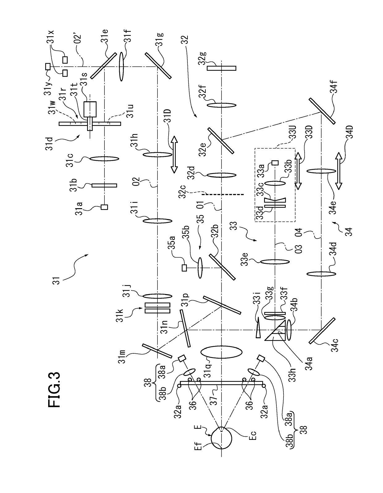 Optometry apparatus and method for subjective measurement using optometric chart