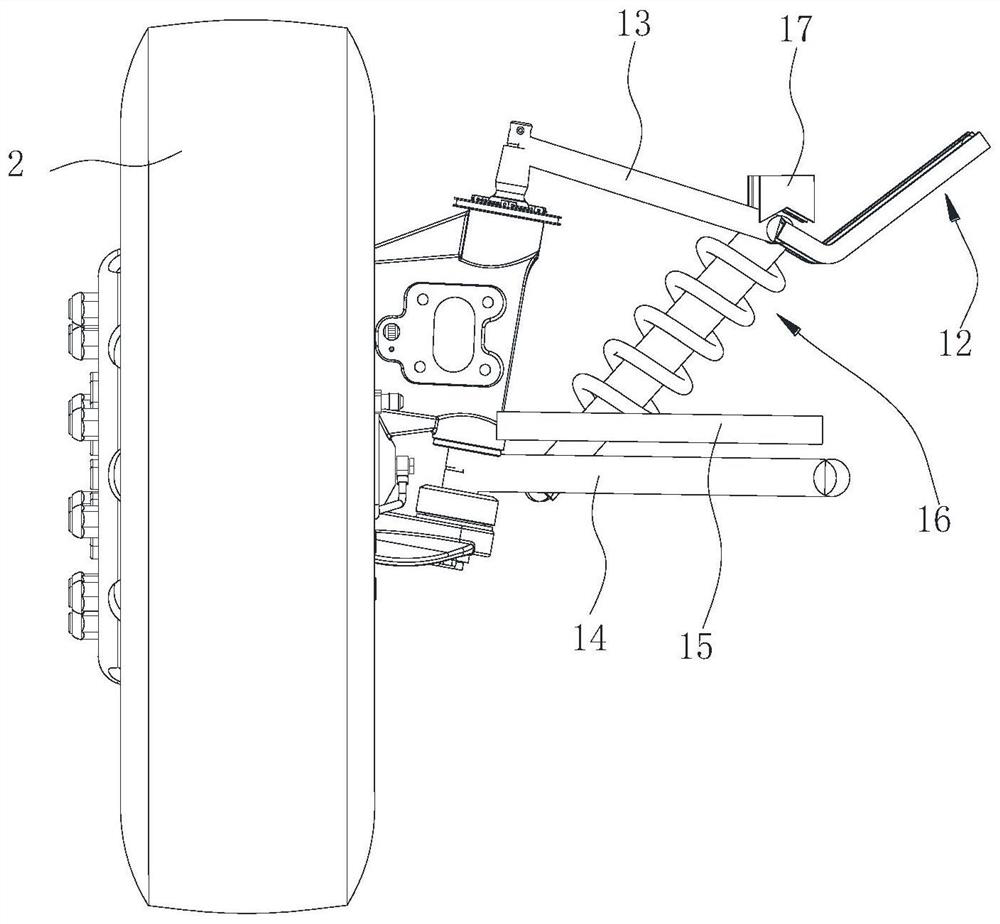 Amphibious vehicle and retractable suspension thereof