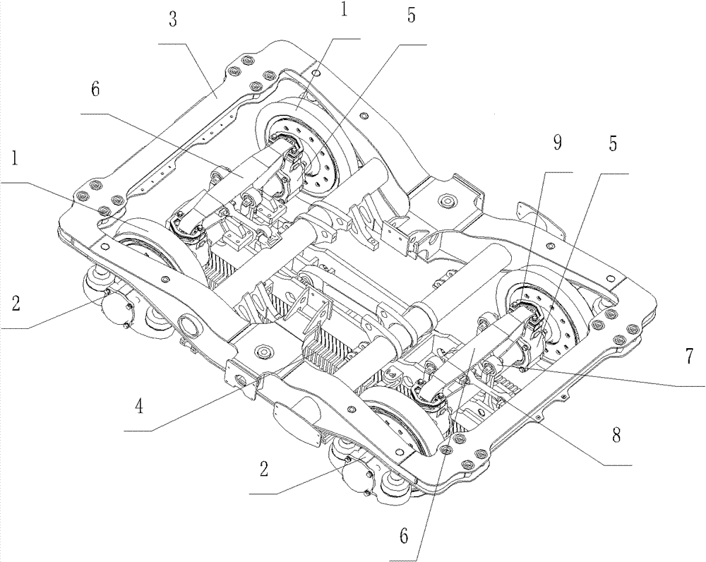 Device and method for suspending linear motor of railway vehicle