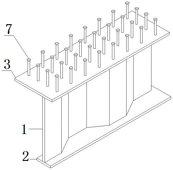 Corrugated steel web few-main-beam structure