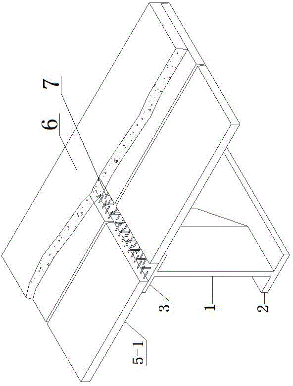 Corrugated steel web few-main-beam structure