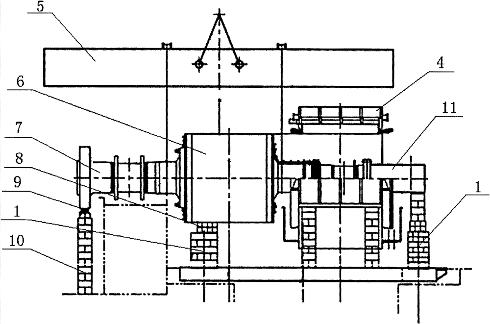 Main driving motor hoisting method of roughing mill