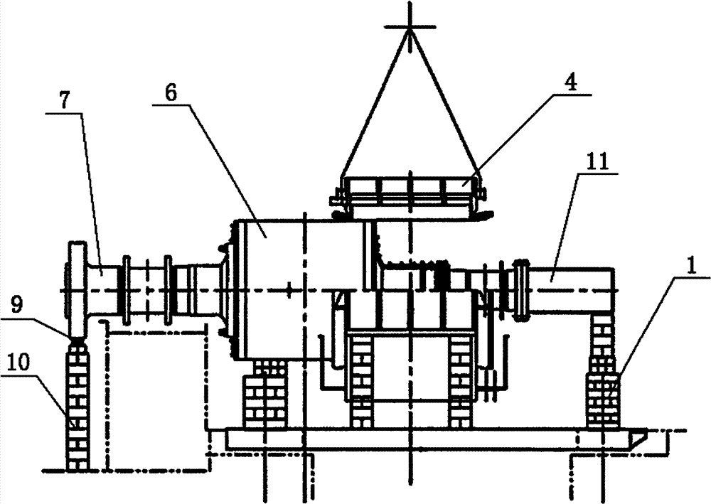 Main driving motor hoisting method of roughing mill