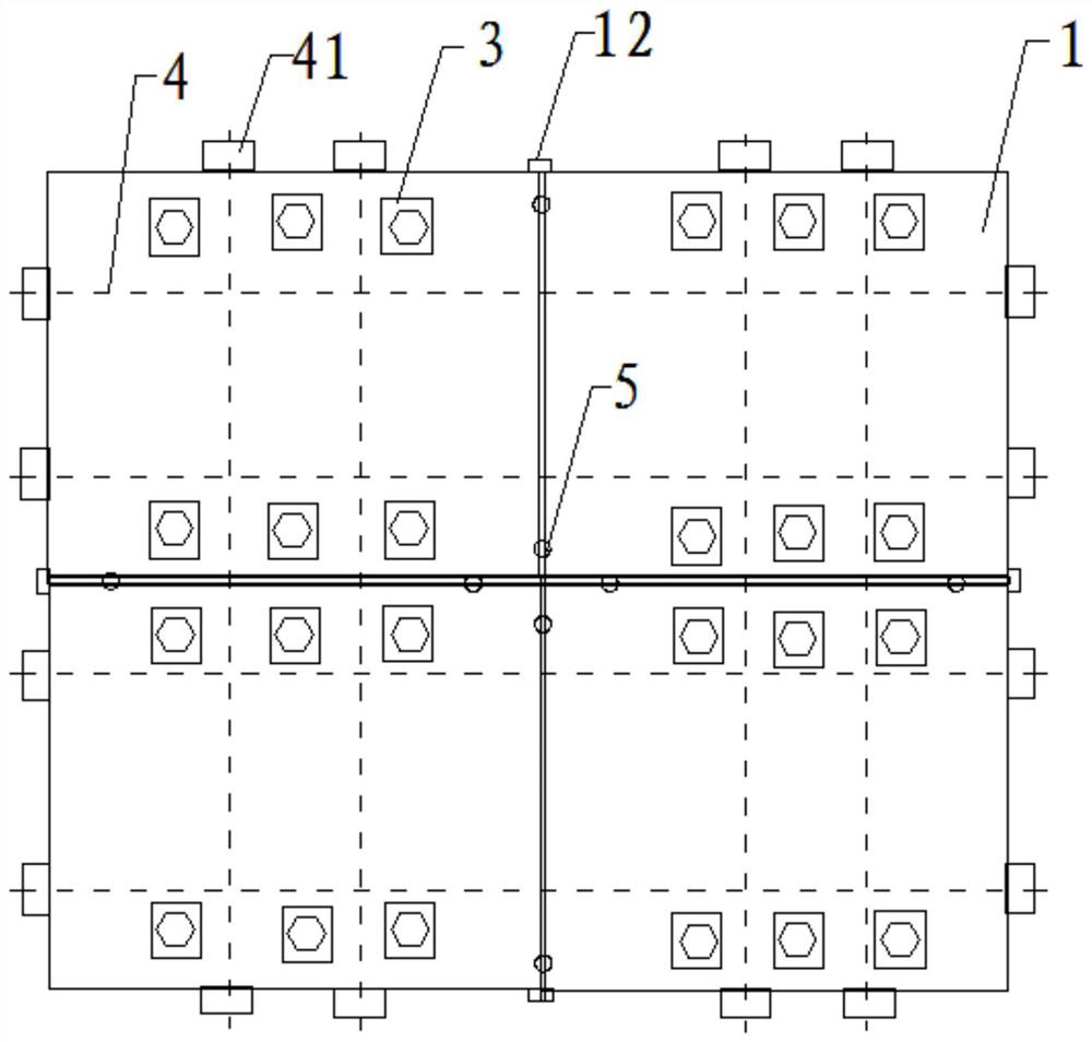 Prestressed hinge joint structure of prefabricated bridge deck slab of fully-assembled composite beam bridge and construction method of prestressed hinge joint structure