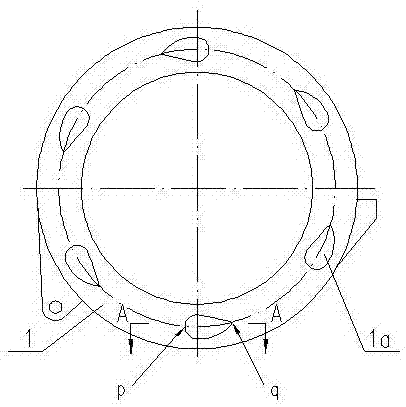 Induction quenching device used for cone sockets of brake platens and operation method