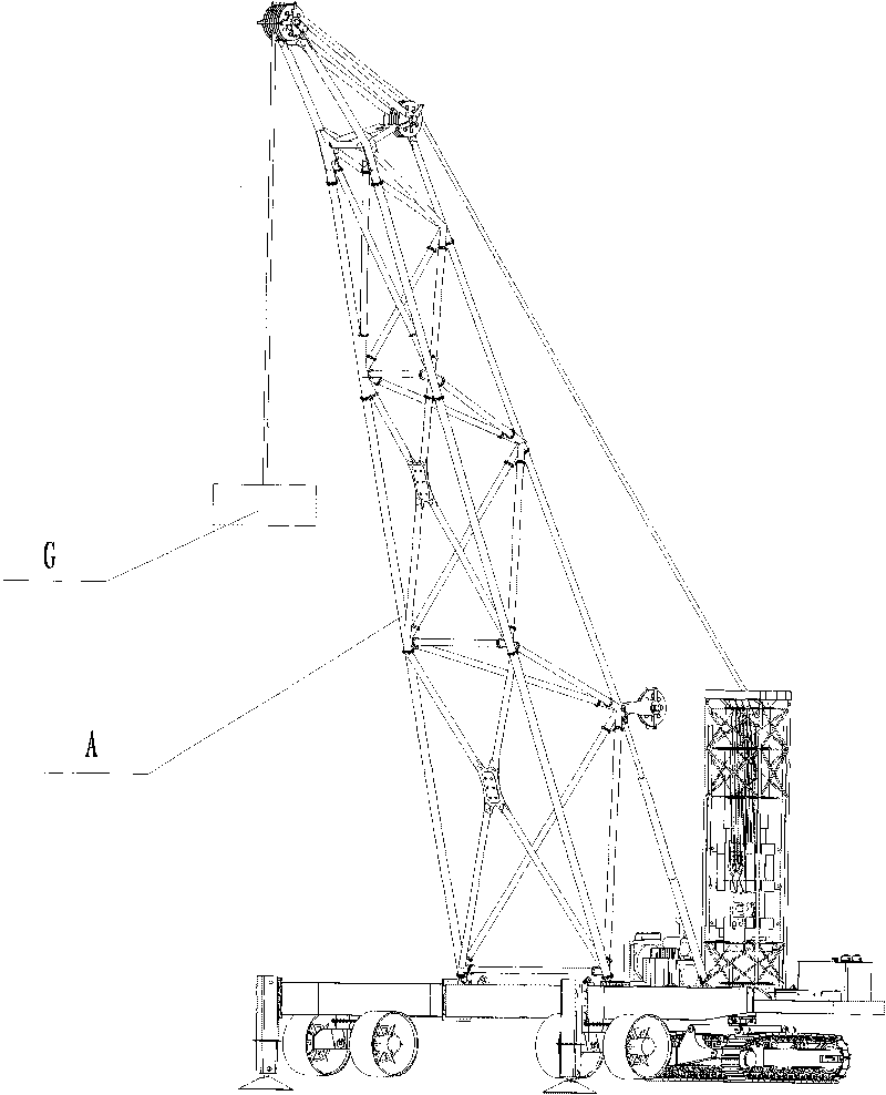 Lifting mechanism of free dropping type forced ramming machine with hammer