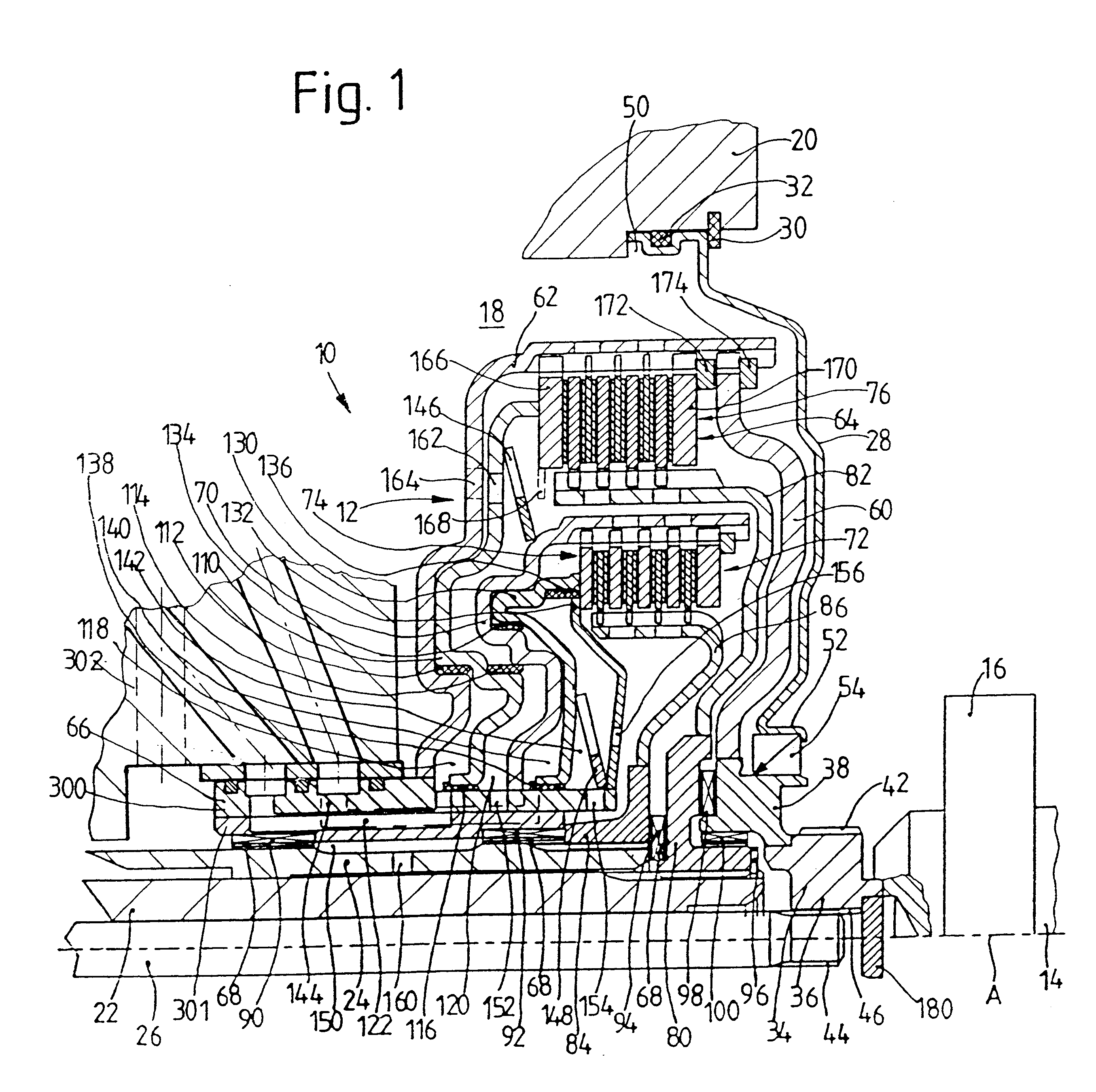 Multiple-clutch device