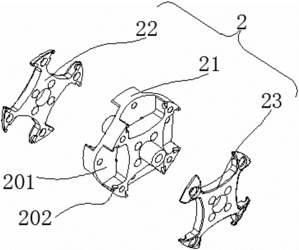 Omni wheel of floor sweeping robot