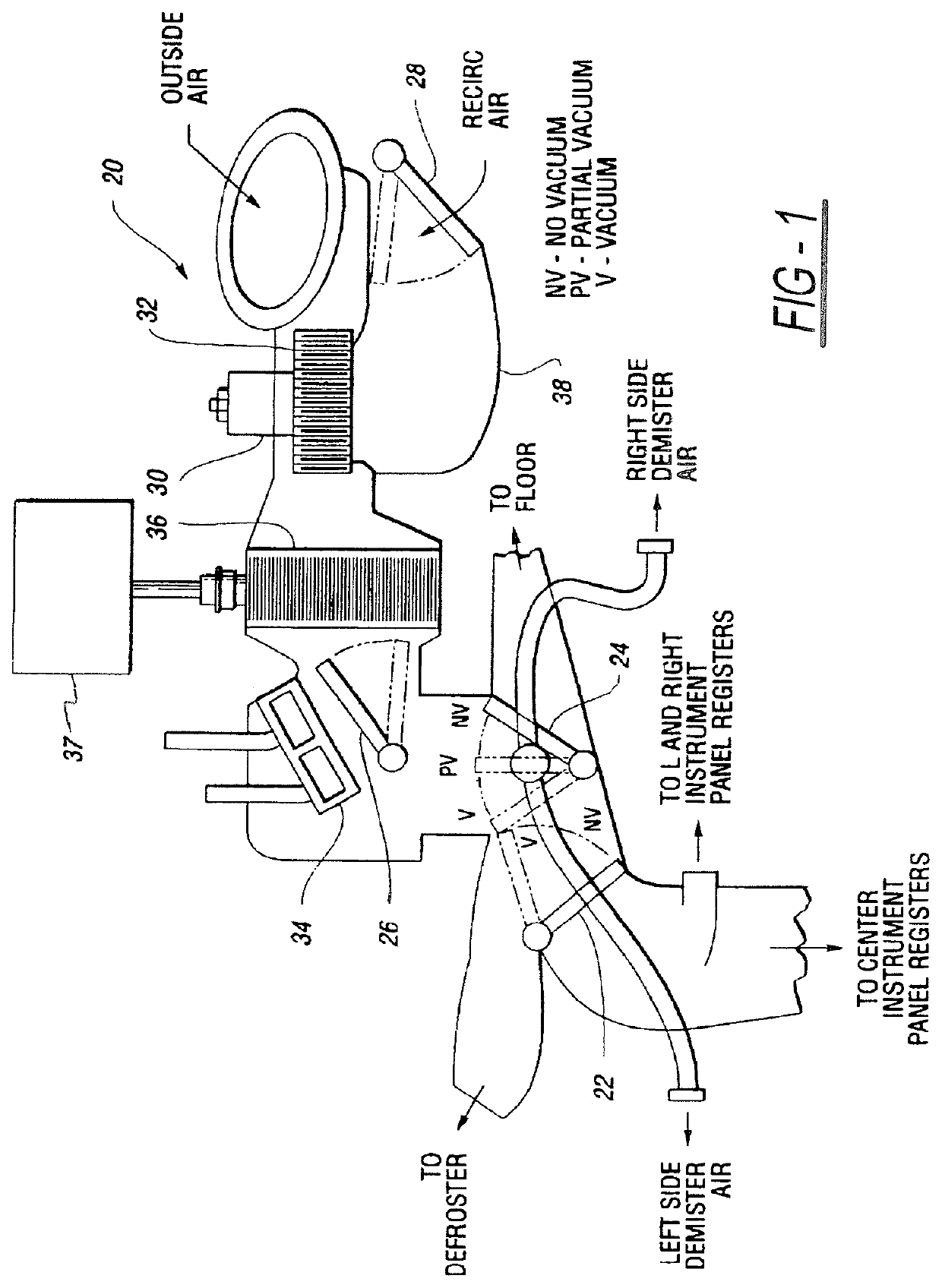 Partial air inlet control strategy for air conditioning system