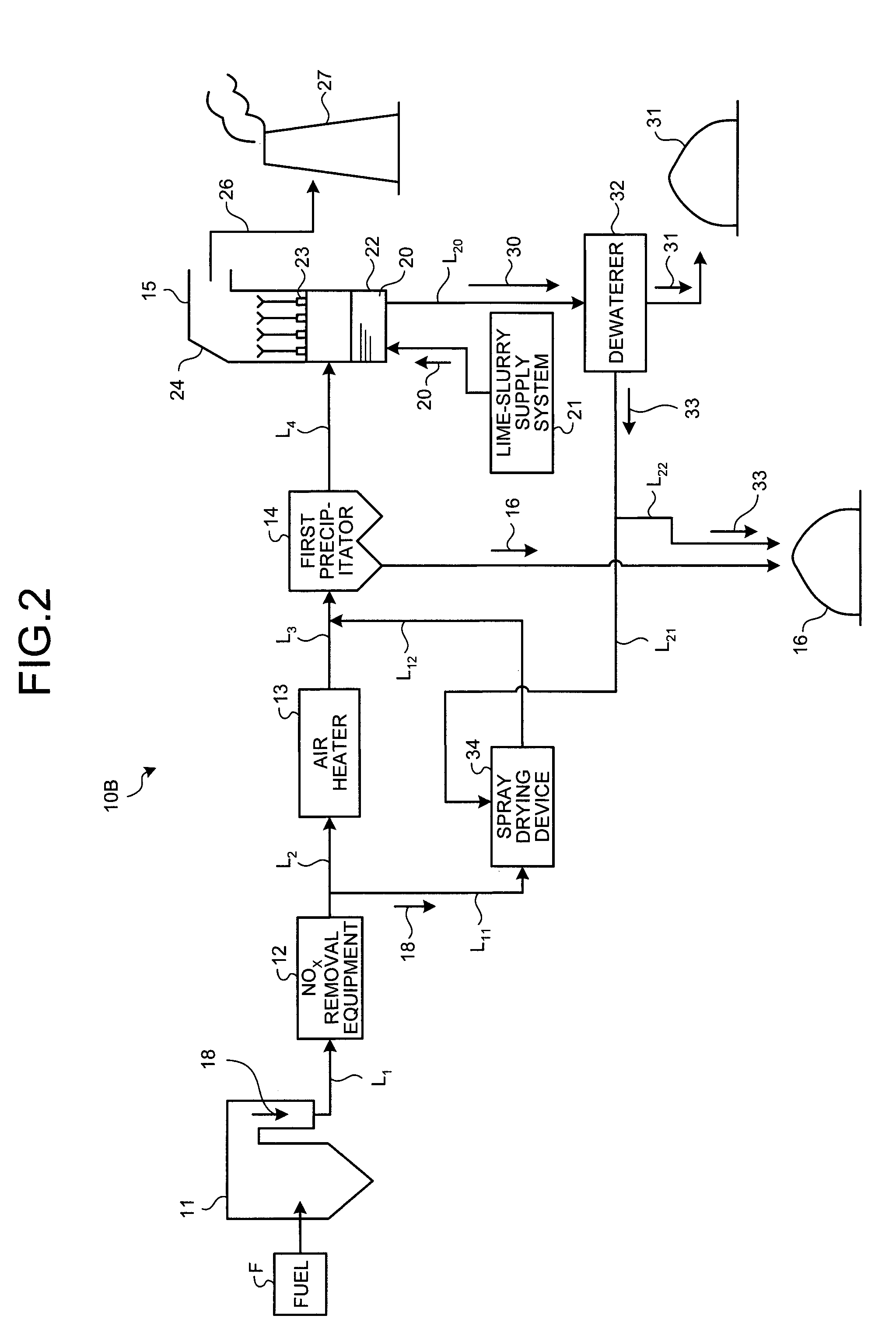 Air pollution control system and air pollution control method, spray drying device of dewatering filtration fluid from desulfurization discharged water, and method thereof