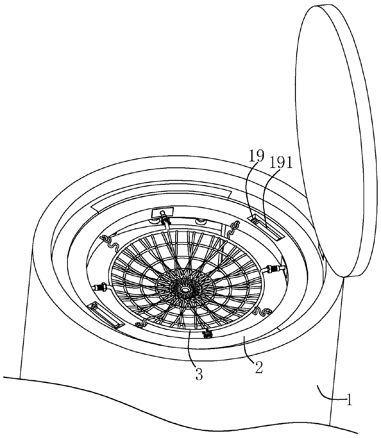 Municipal road manhole with protection device