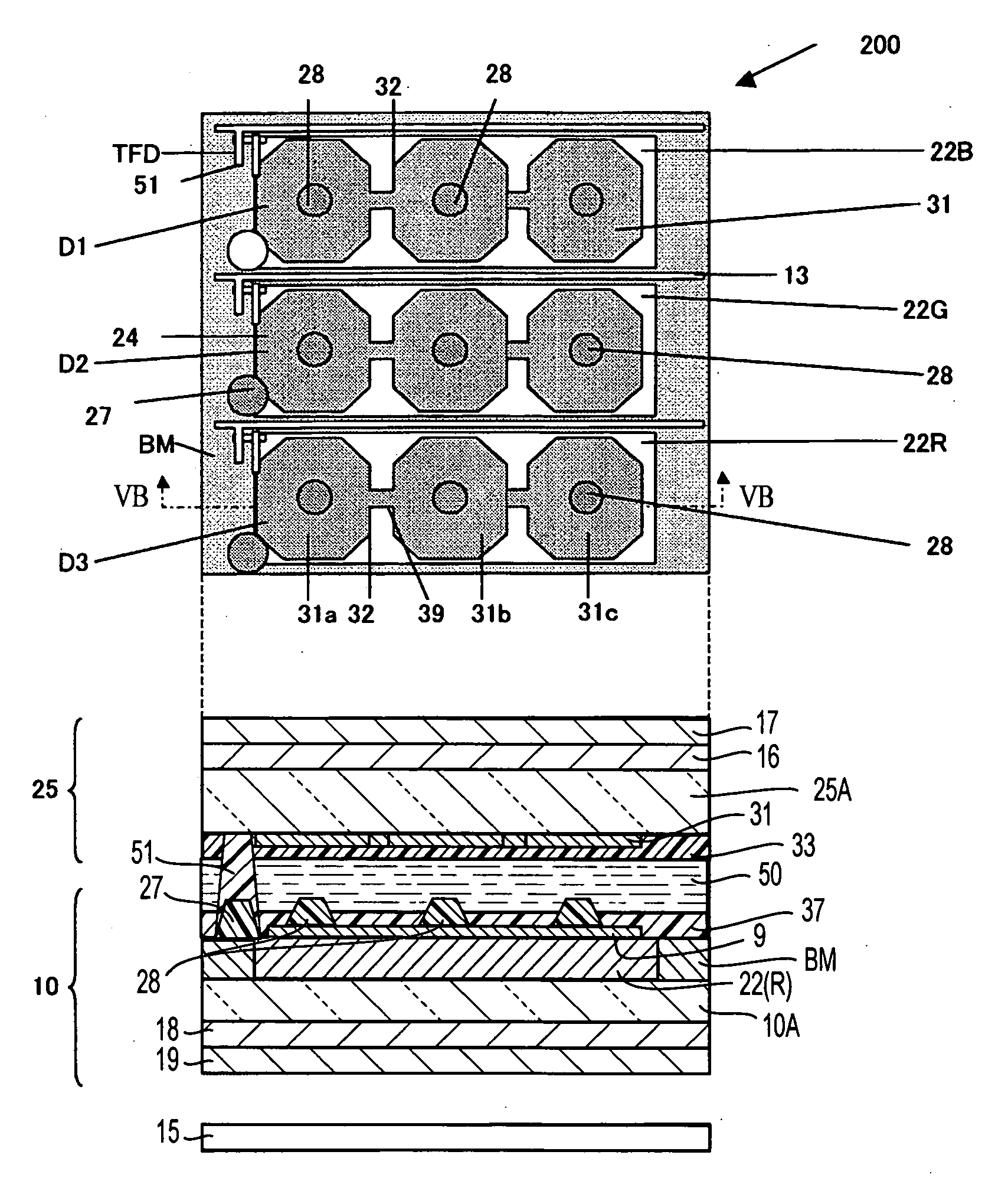 Liquid crystal display device and electronic apparatus