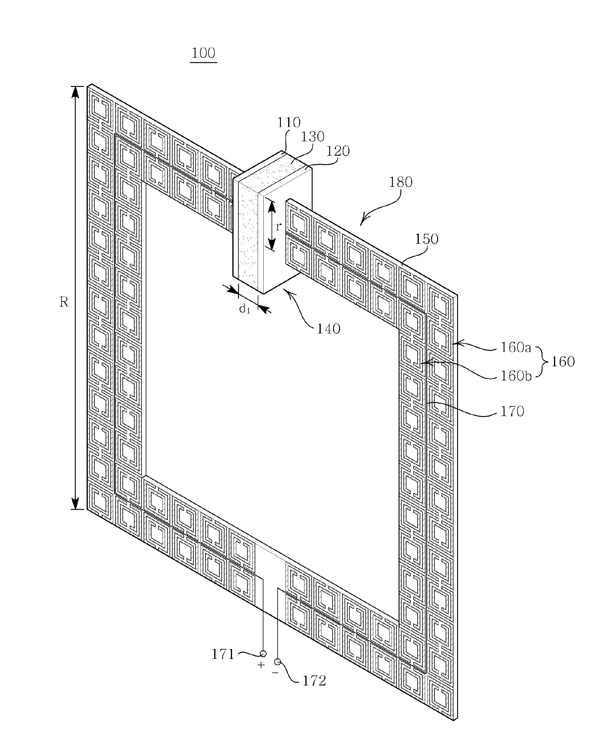 Wireless energy transmission structure