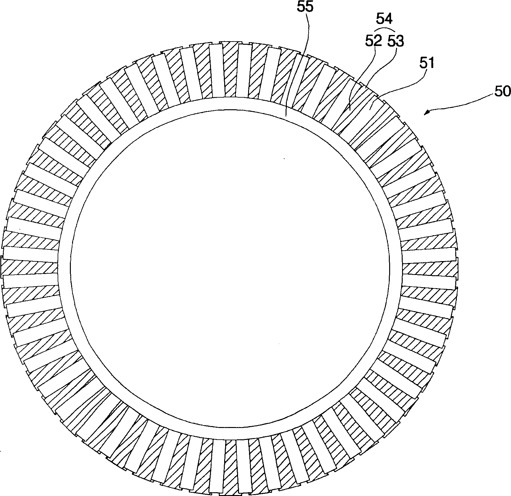 Rotor of wheel spoke type electric motor and its manufacturing method